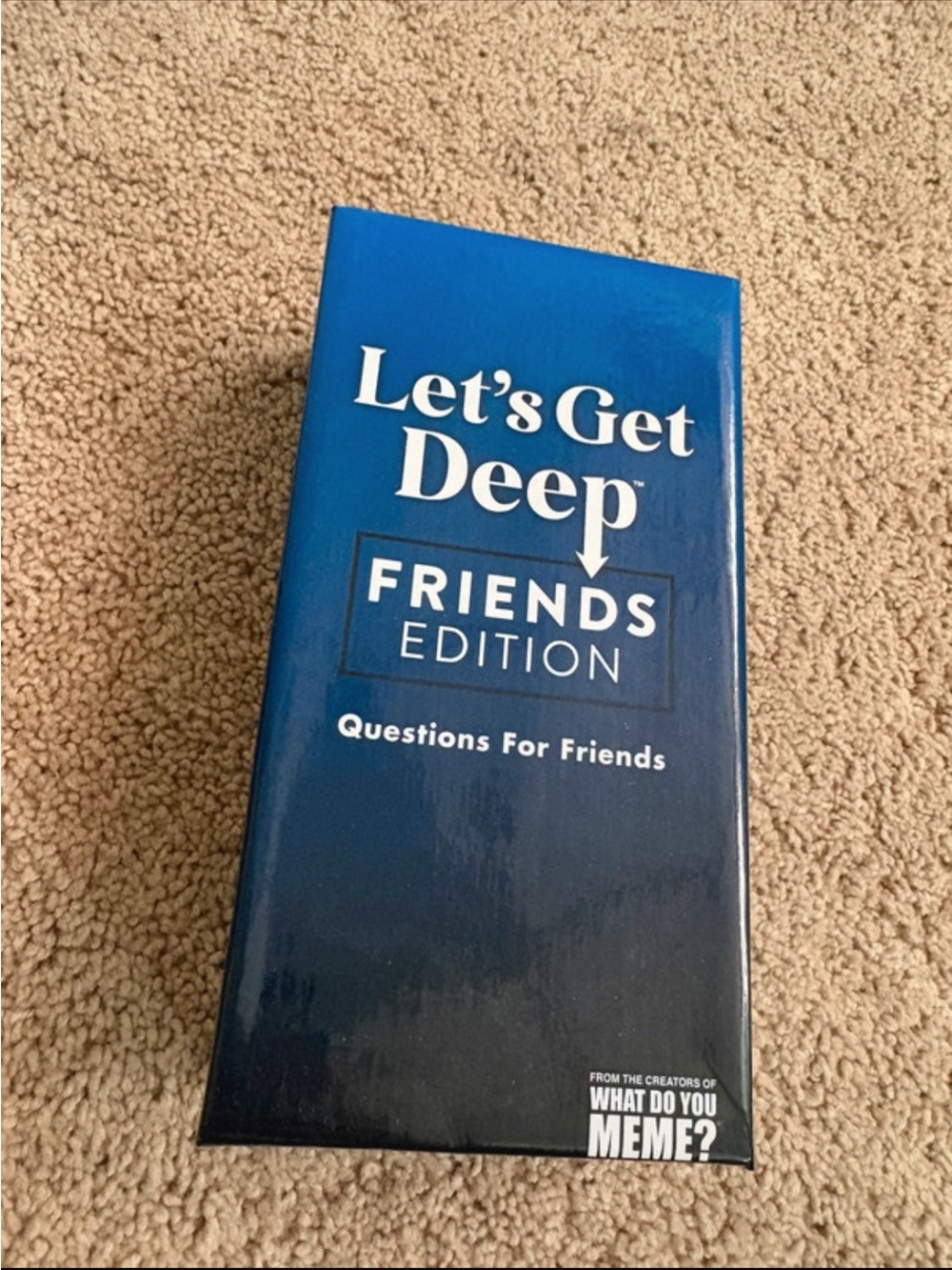 Let's Get Deep Friends Edition - Blue Question Card Game